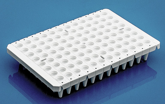 Half skirt white 0.2mL regular profile 96 well PCR plate Half skirt white 0.2mL regular profile 96 well PCR plate