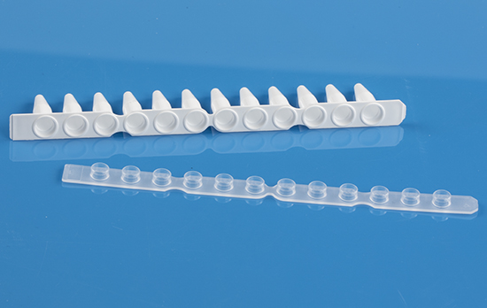 White 0.2mL PCR 12 tube strip