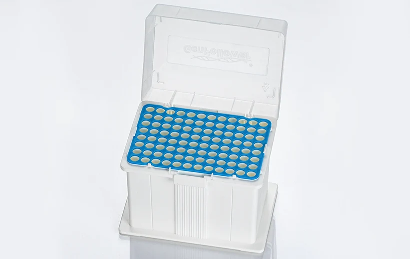 1000uL/1250uL pipette tip rack, PP material.