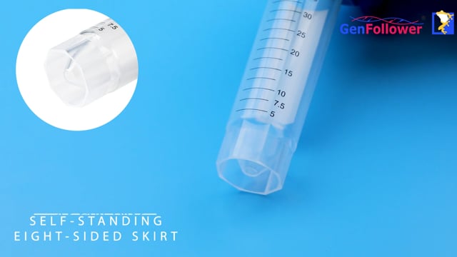 Product Display - 50 mL Centrifuge Tubes, Self-standing, Eight-sided Skirt