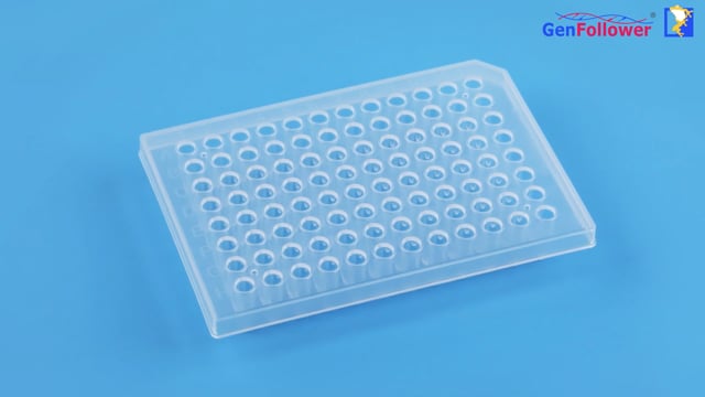 Product Display - 0.2mL 96 Well PCR Plates, Semi Skirted, Natural, A96WS-02N