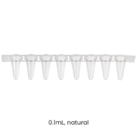 Axygen style 0.1mL 8 tube strip natural.