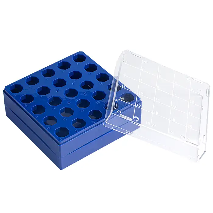 25 well cryo boxes for 5ml tubes.