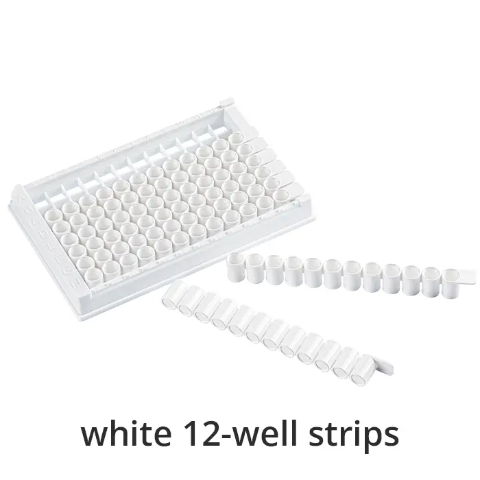 0.2mL ELISA plates with 12-strip, white.