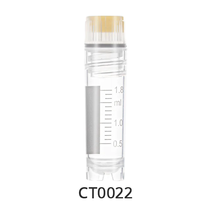 1.8mL internal threaded cryo tubes, self-standing, round bottom, CT0022.