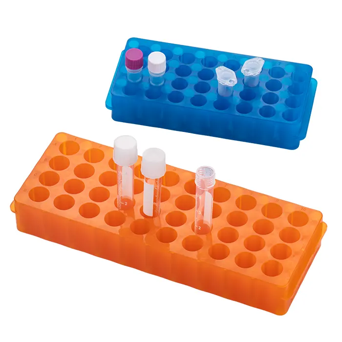 Double-sided tube racks.