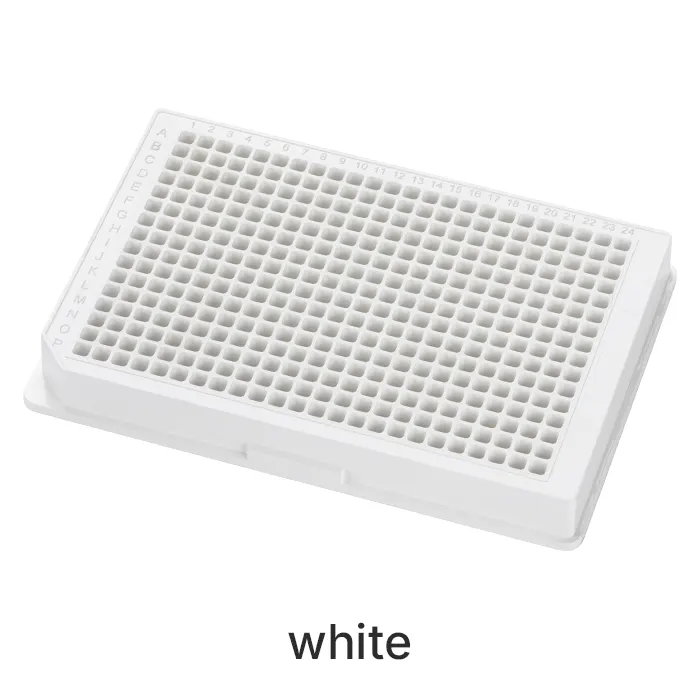 White 384-well ELISA plates, flat bottom.