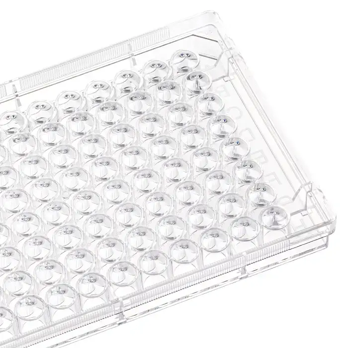 96-well ELISA plates, V-bottom, backside.