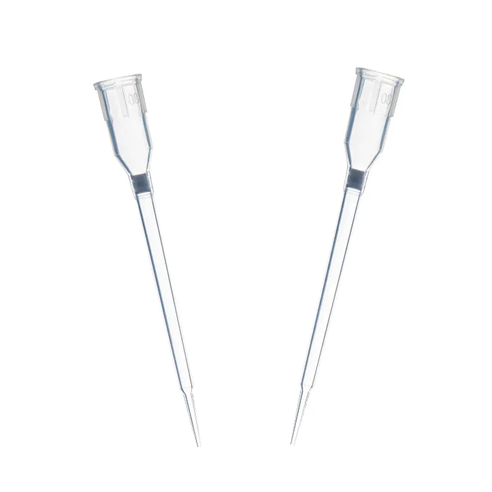 Side view of 50uL filter tips for opentrons flex.