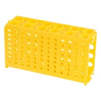 4-way tube racks, yellow, sideview.